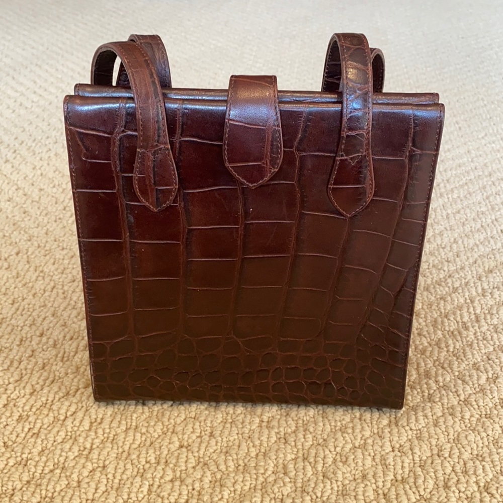 Cole Haan Brown Leather Emborsed handbag